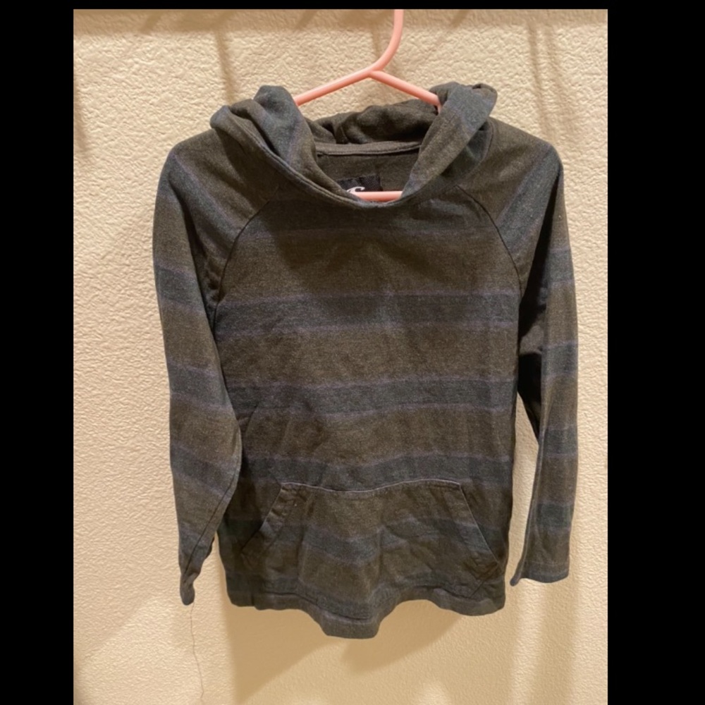 O’NEILL M5/6 Blue and Grey Long Sleeve Shirt w/ Hoodie